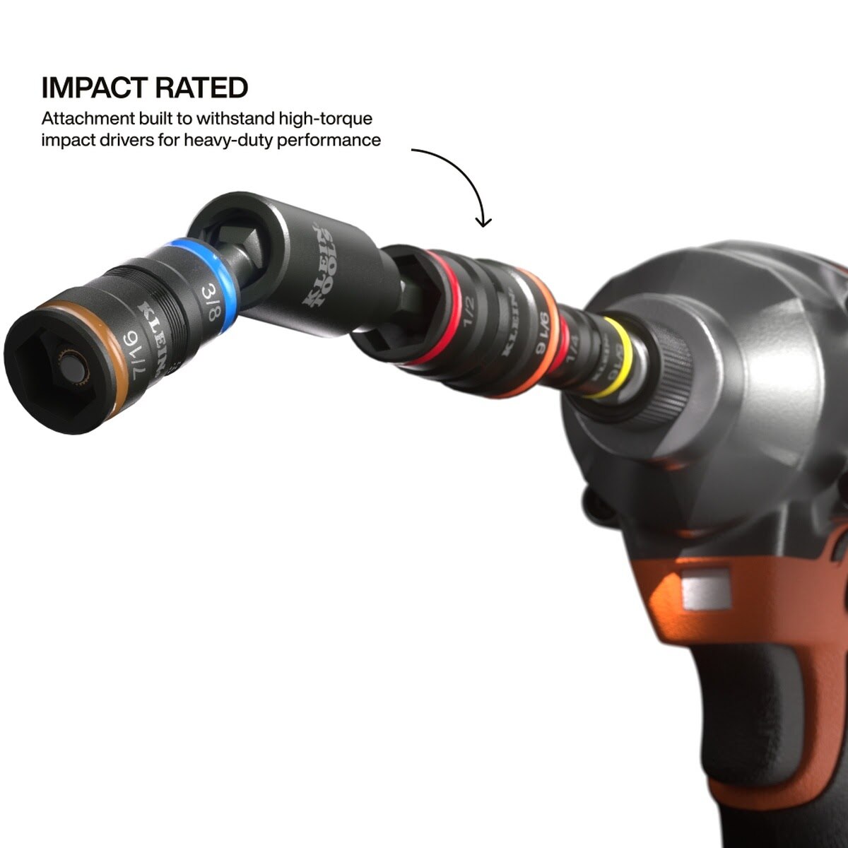 Klein 32984 Impact Flip Socket Set with Swivel Adapter (6 Piece) - 5