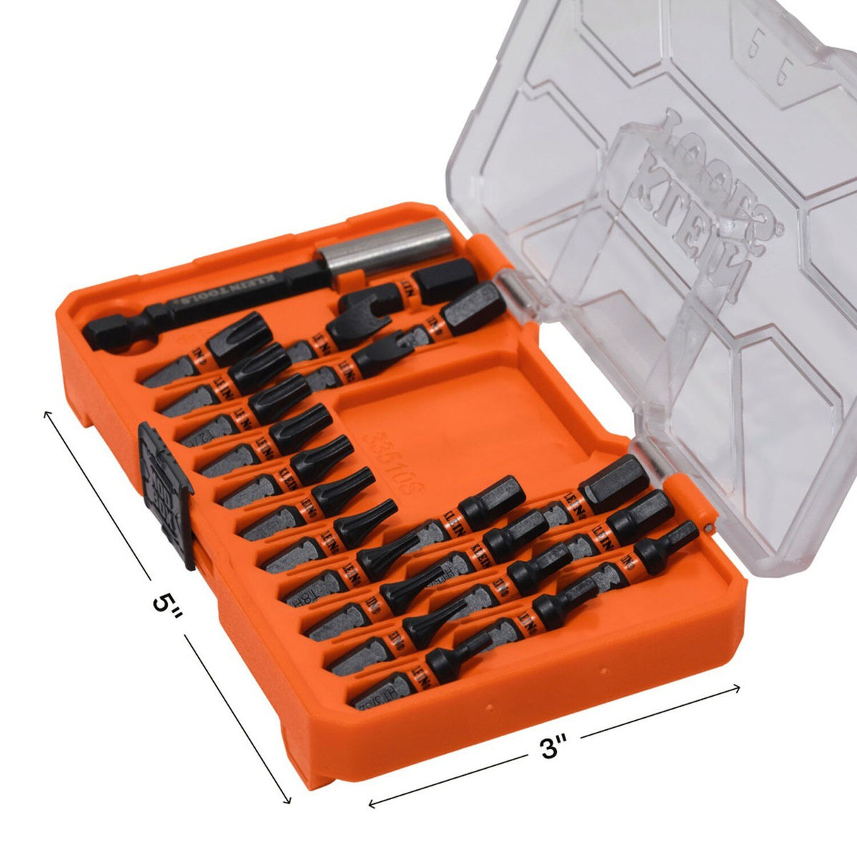 Klein Tools 33510S Slim ProFlex Impact-Rated Security Bit Set for Tamperproof Fasteners (23-Piece) - 5