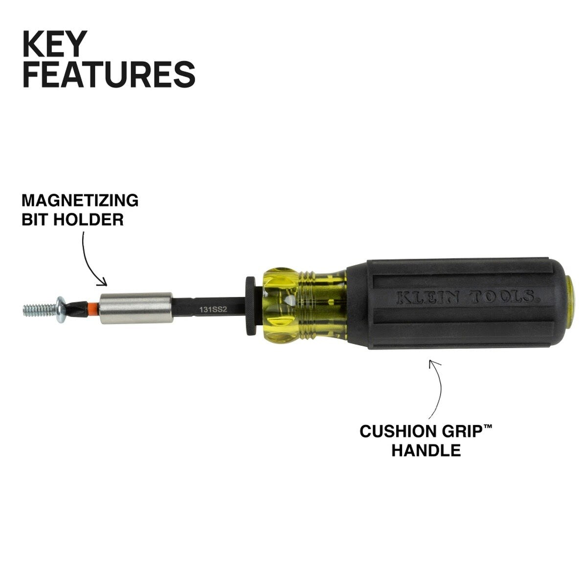 Klein 33803 ProFlex Impact Screwdriver Bit Set with Adjustable Screwdriver and Modular Case (44-Piece) - 2