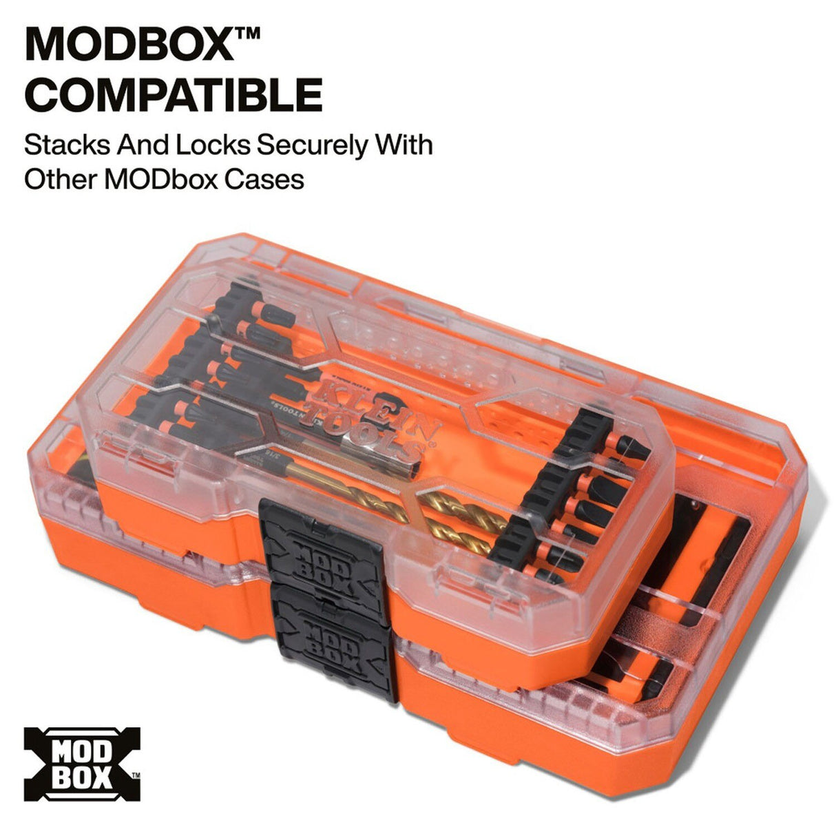 Klein 33811B Drill and Driver Bit Set with Titanium-Nitride Coated Bits and MODbox Compatible Case (21 Piece) - 5