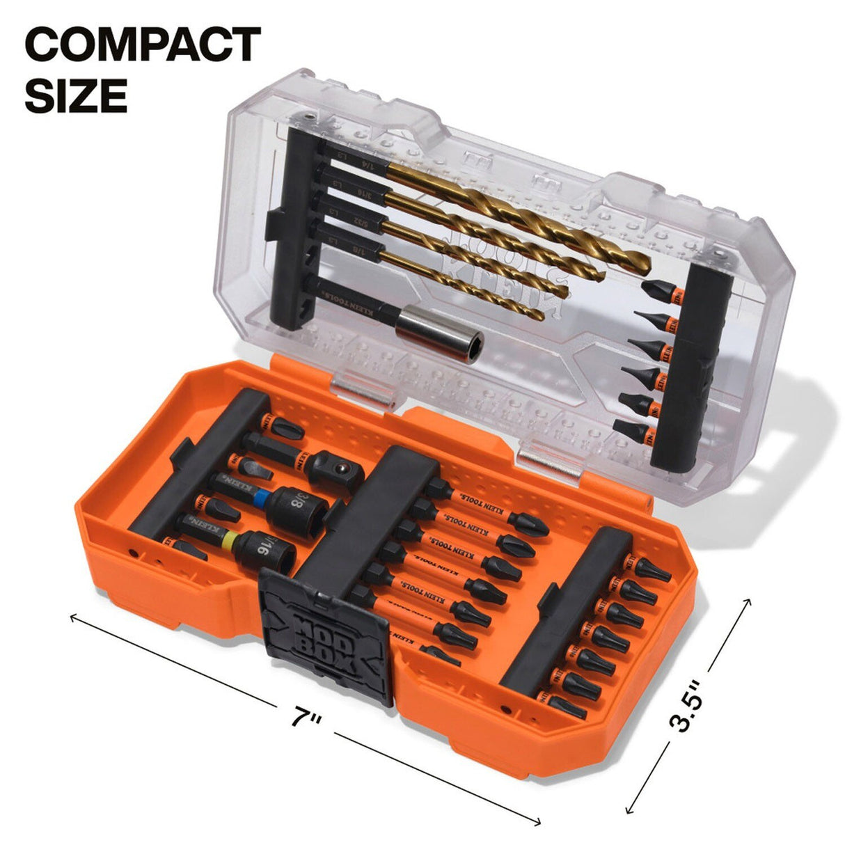 Klein 33811 Drill and Driver Bit Set with Titanium-Nitride Coated Drill Bits and MODbox Compatible Case (32 Piece) - 7