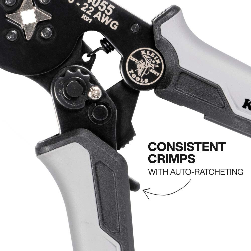 Klein 34060 Ratcheting Ferrule Square Crimper Set with 1200 Terminals and Carrying Case - 3