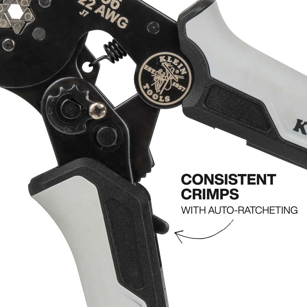 Klein 34061 Ratcheting Ferrule Hex Crimper Set with 1200 Terminals and Storage Case - 4