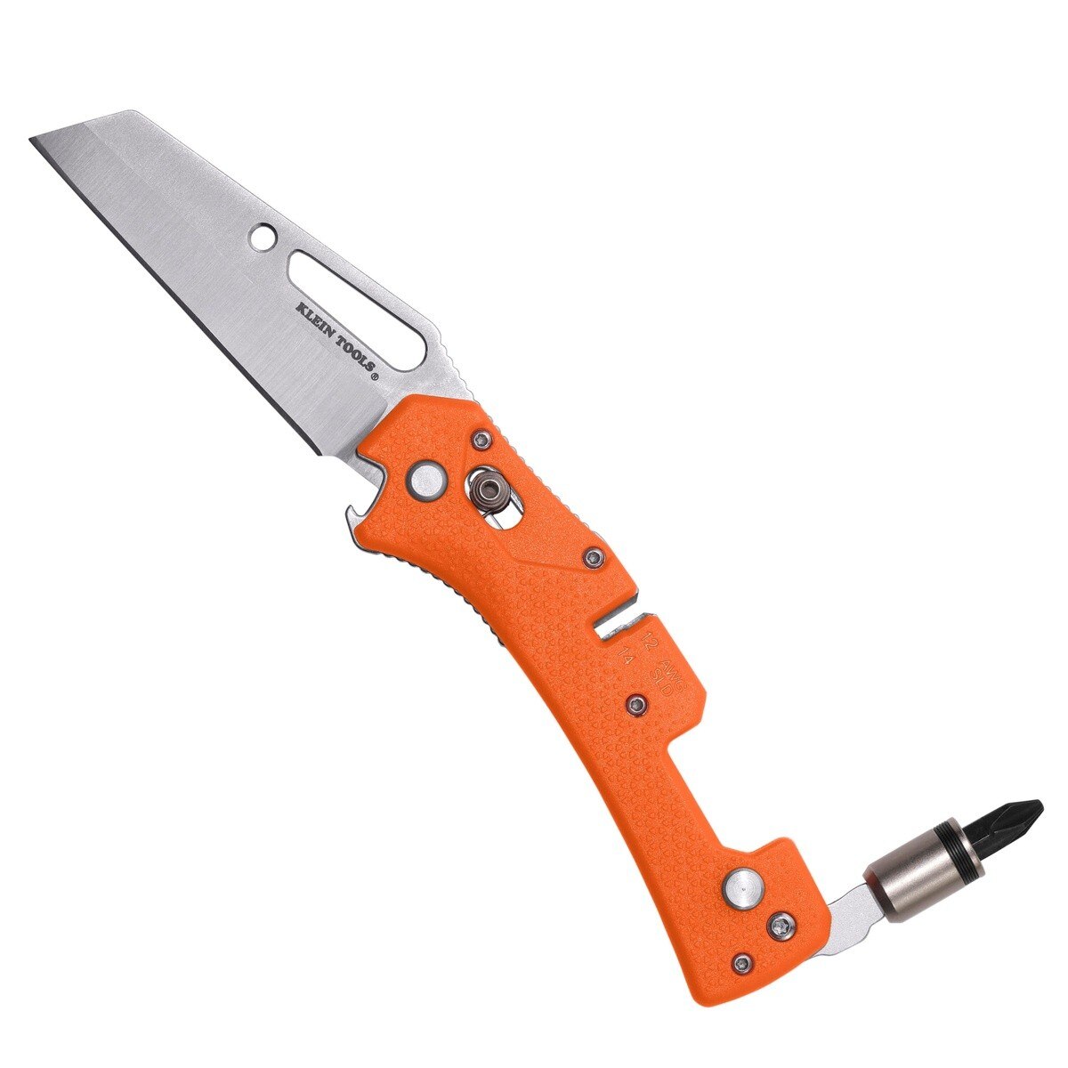 Klein 44056D Electricians Pocket Knife with Fold-Out Driver and Wire Stripper