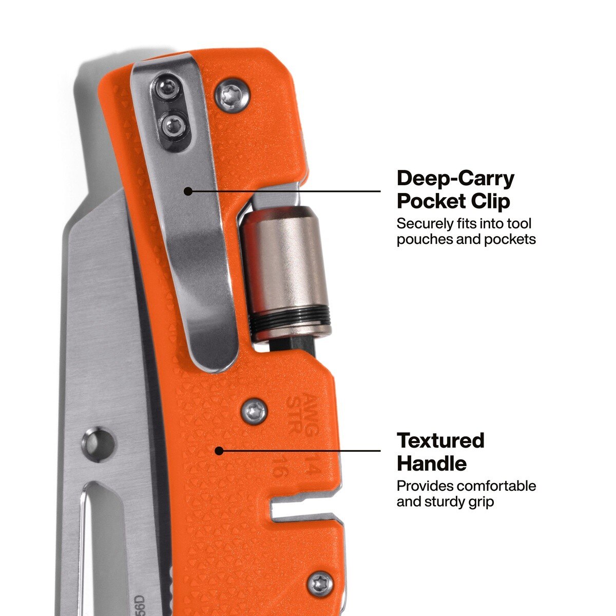Klein 44056D Electricians Pocket Knife with Fold-Out Driver and Wire Stripper - 6
