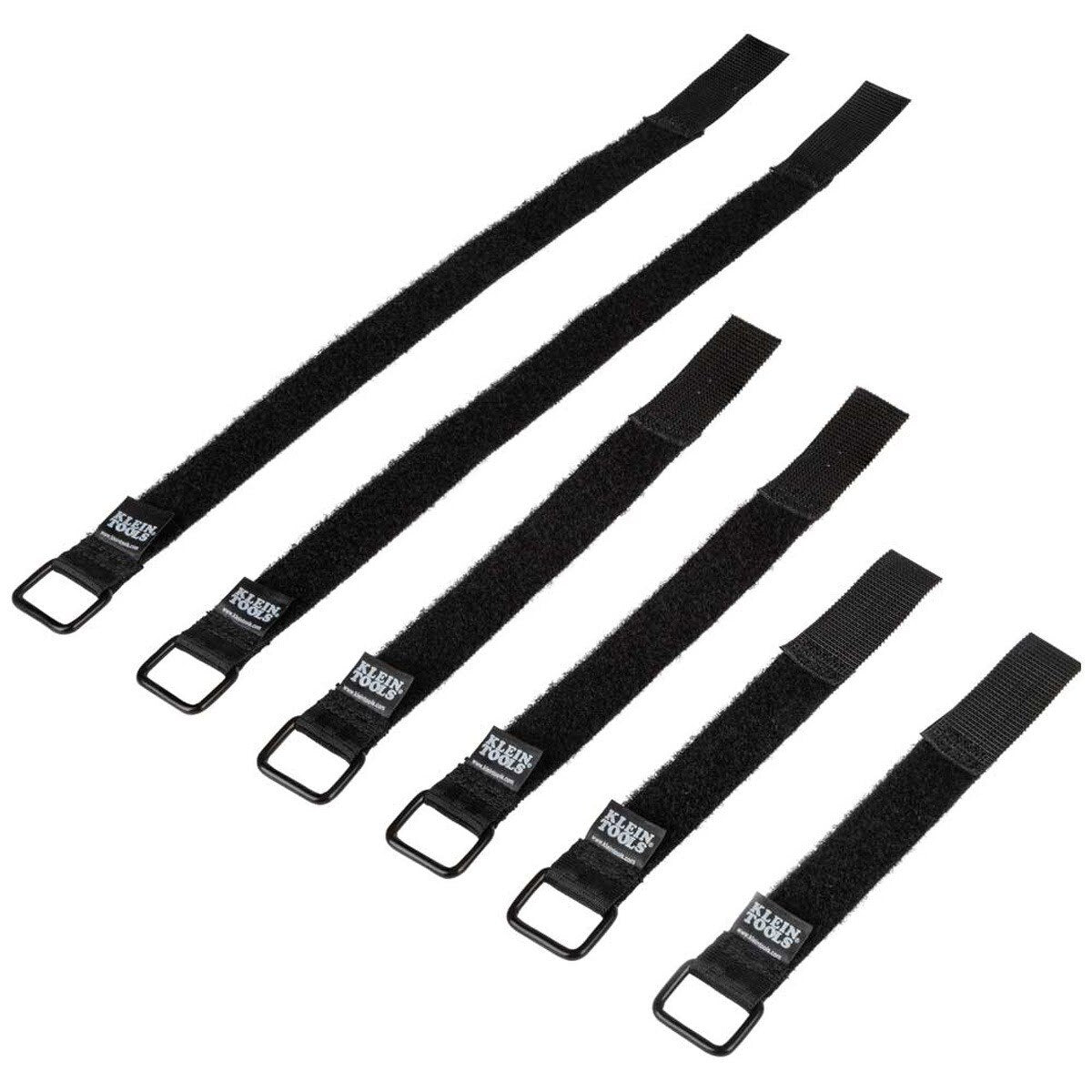 Klein 450-600 Hook and Loop Cinch Straps Multi-Pack for Cable Management (6 Pack)