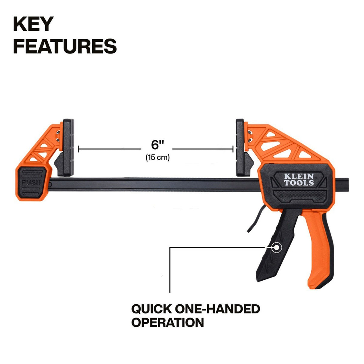Klein 47550 Speed-Klamp 6-Inch Quick Clamp and Spreader with 150 lb Clamping Force (2 Pack) - 3