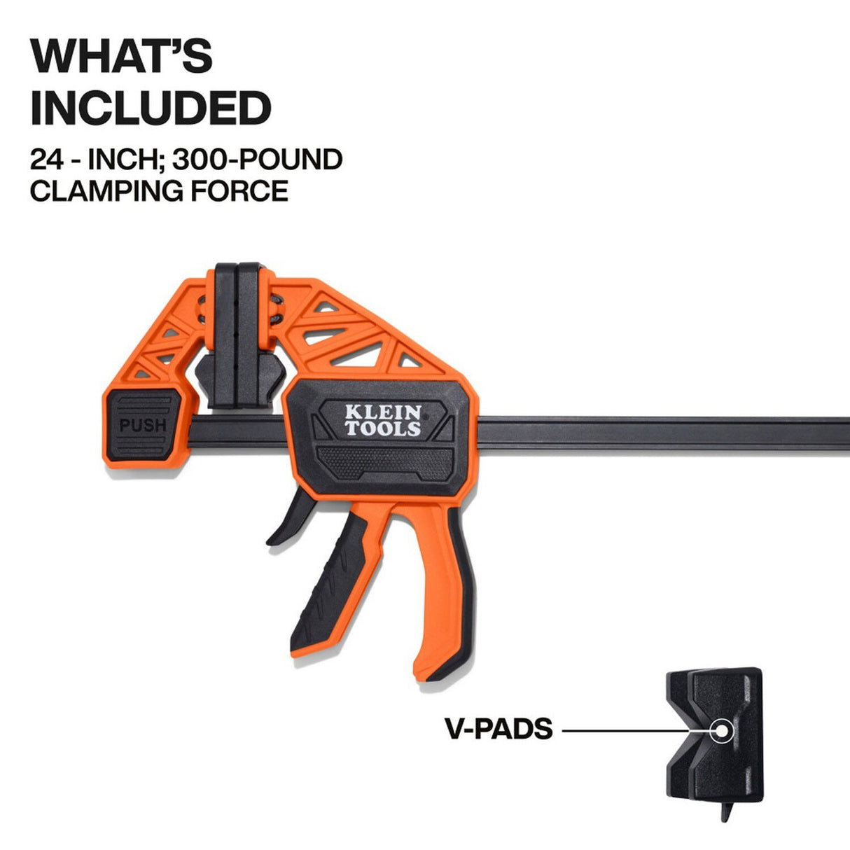 Klein 47558 Speed-Klamp 24-Inch Quick Clamp with 300 lb Clamping Force (1 Pack) - 3