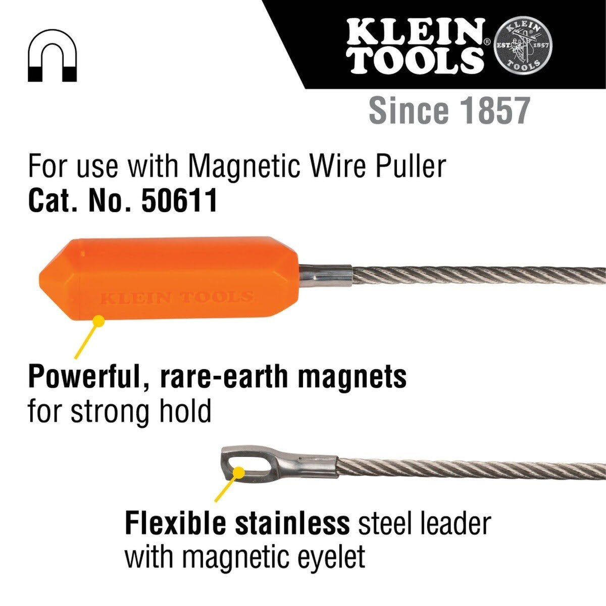 Klein 50611ML Magnetic Wire Puller Replacement Leader - 2