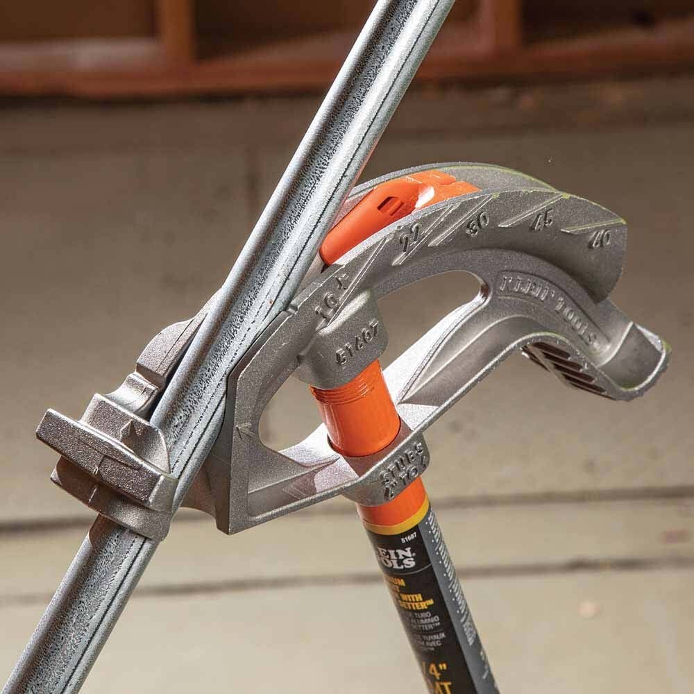 Klein 51606 Aluminum Conduit Bender Full Assembly, 1/2-Inch EMT with Angle Setter - 9