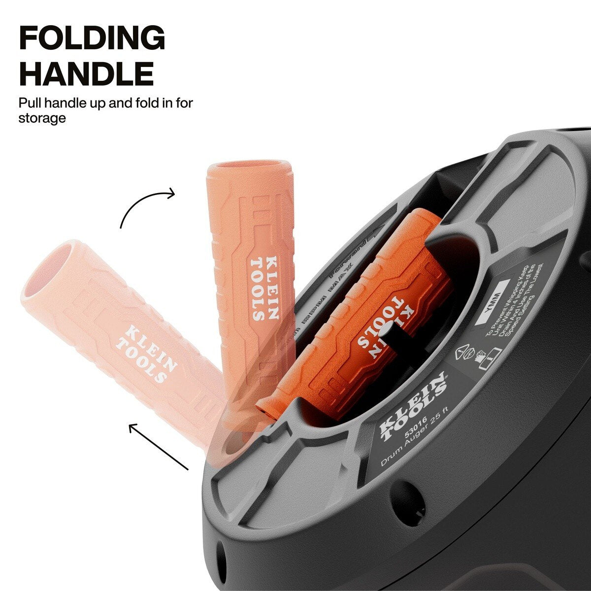 Klein 53016 25-Foot Auto-Feed Drum Auger for Cleaning Drains (1 Each) - 5