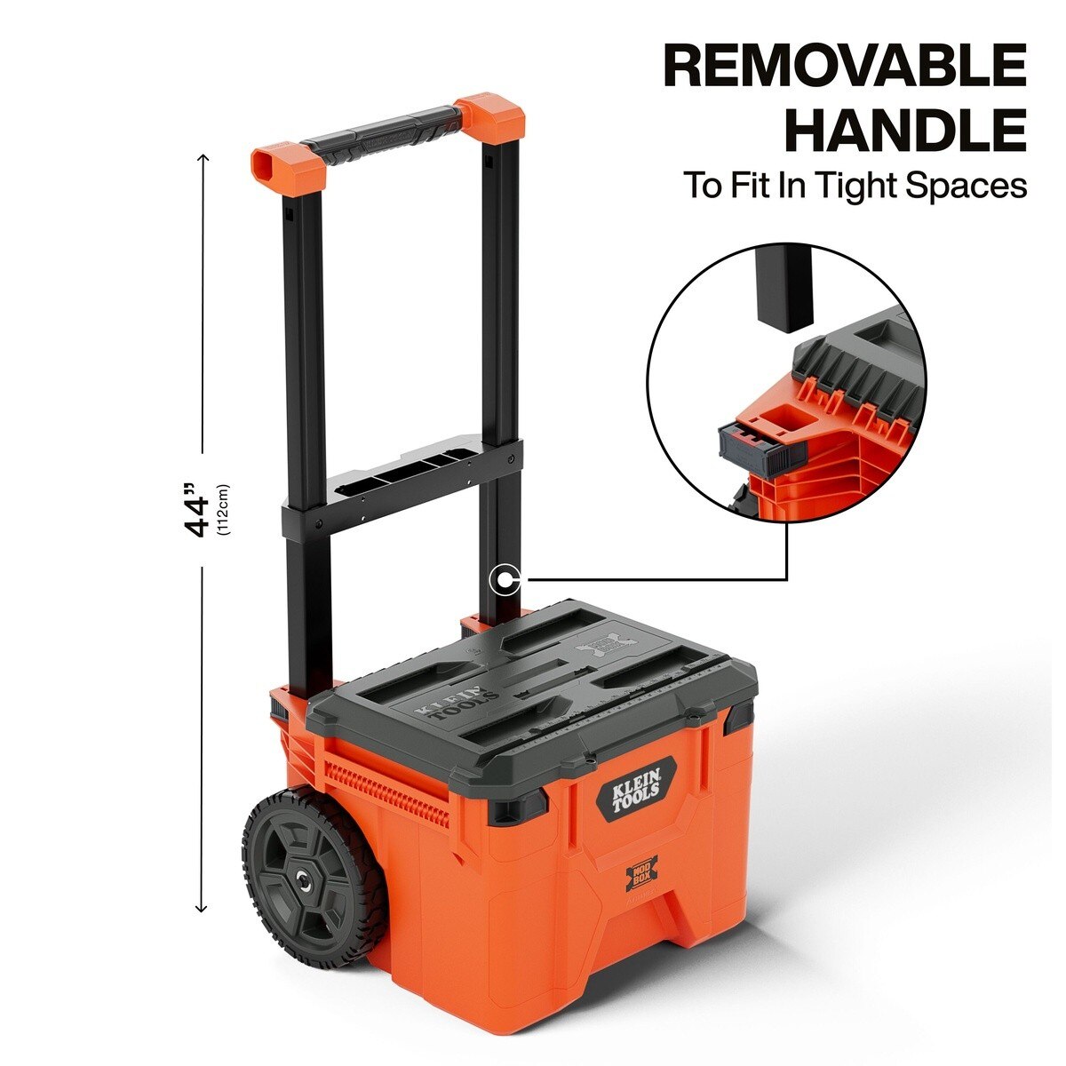 Klein 54100MBX MODbox Rolling Toolbox with 10 Inch Wheels and IP65 Protection 22 in x 20.8 in x 27 in (1 Pack) - 3