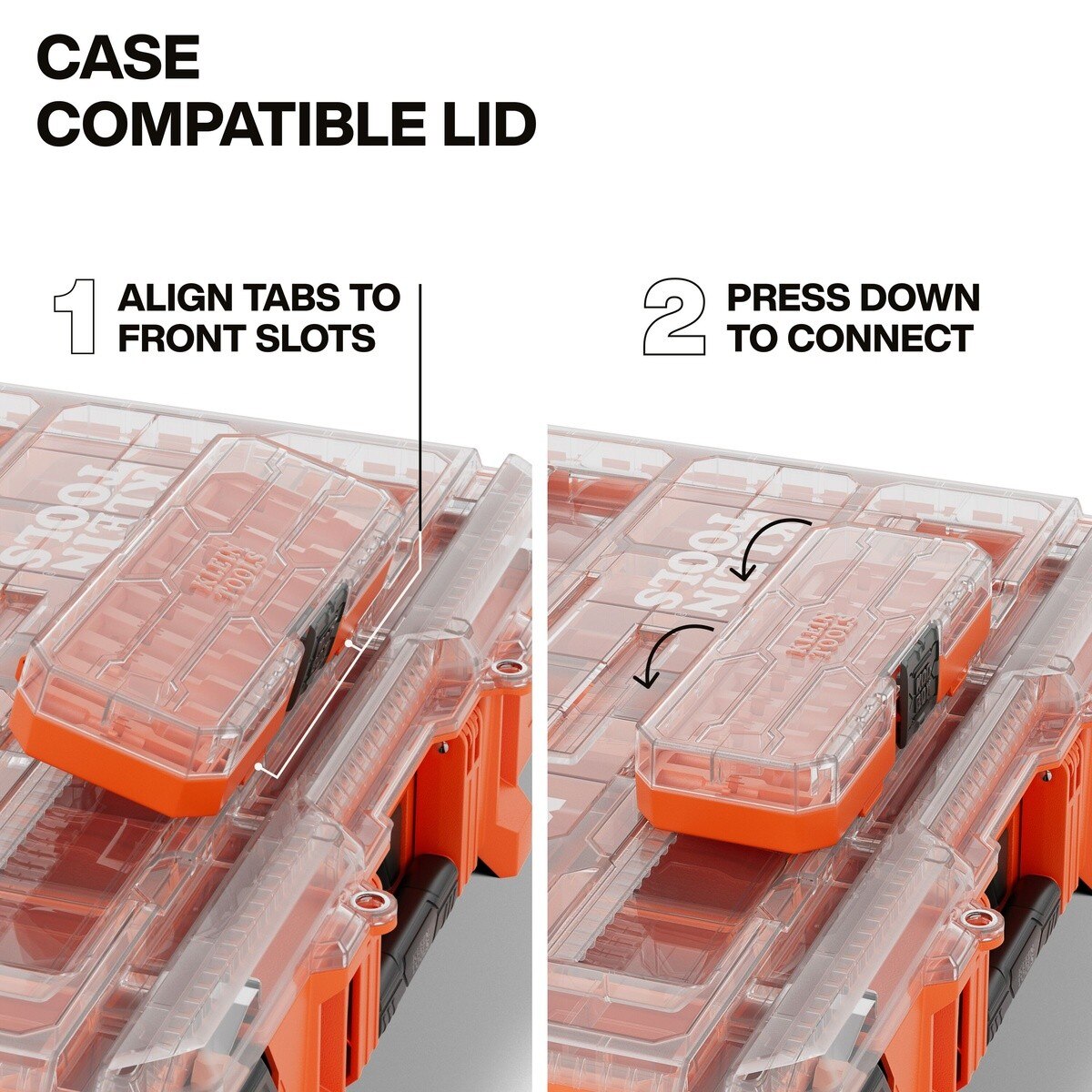Klein 54400MBX MODbox Full Width Component Box with 9 Removable Bins and Clear IP65 Lid (1 Each) - 5