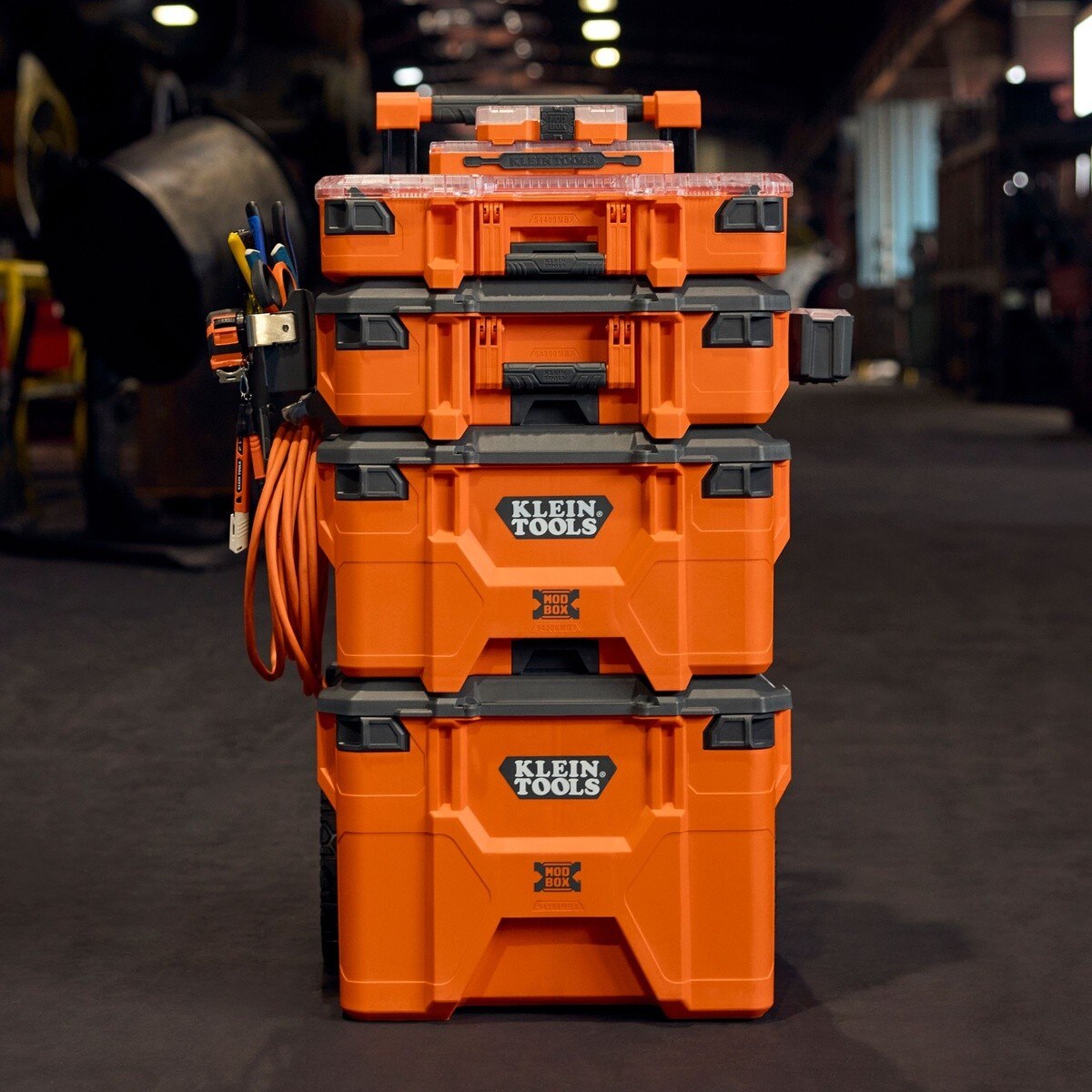 Klein 54400MBX MODbox Full Width Component Box with 9 Removable Bins and Clear IP65 Lid (1 Each) - 9