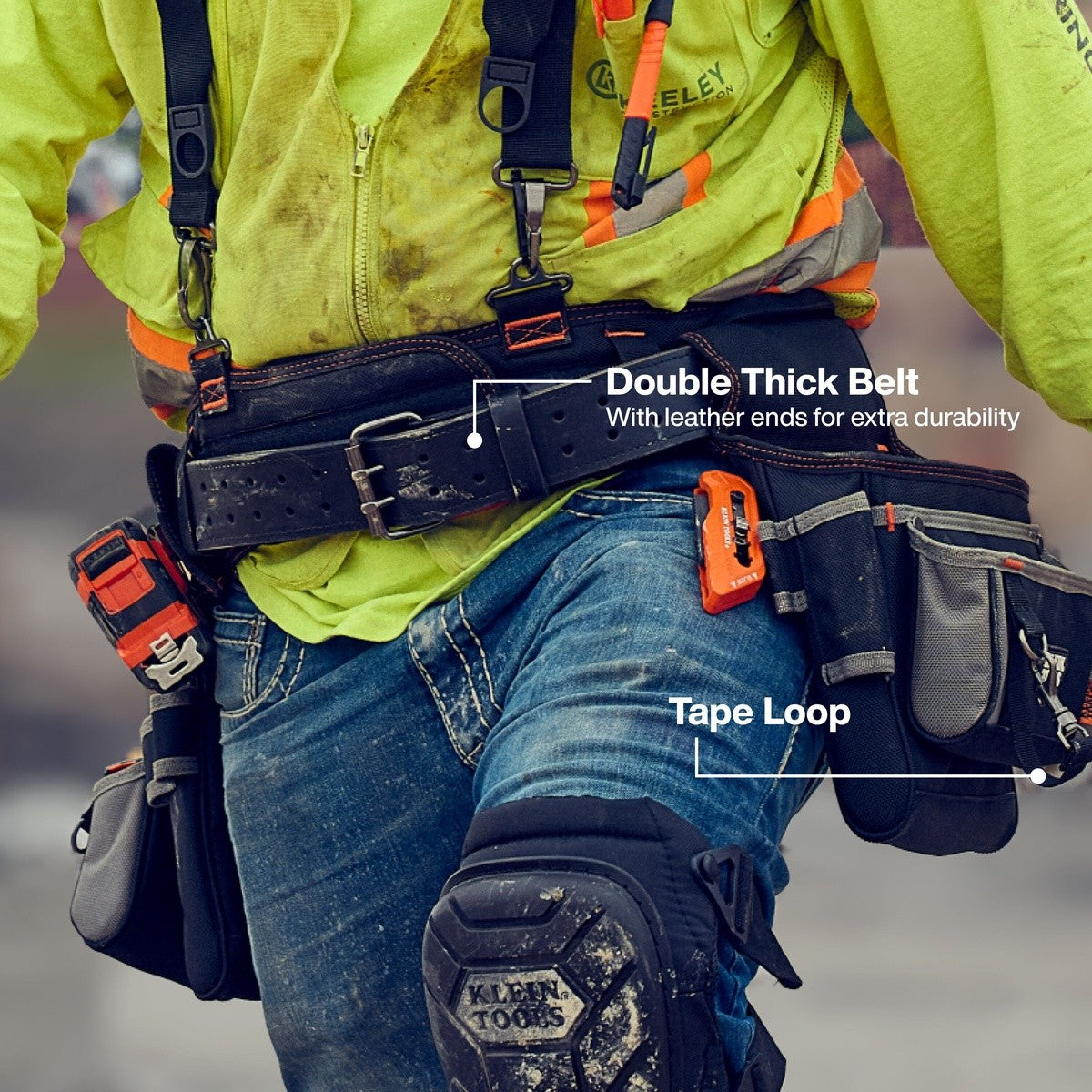 Klein 55896 Tool Rig with Suspenders Adjustable 30 to 52" Waist 23 Pockets - 5