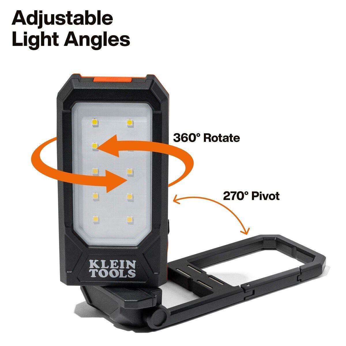 Klein 56079 Slim Rechargeable 500 Lumen LED Work Light with Magnet Kickstand USB C - 3