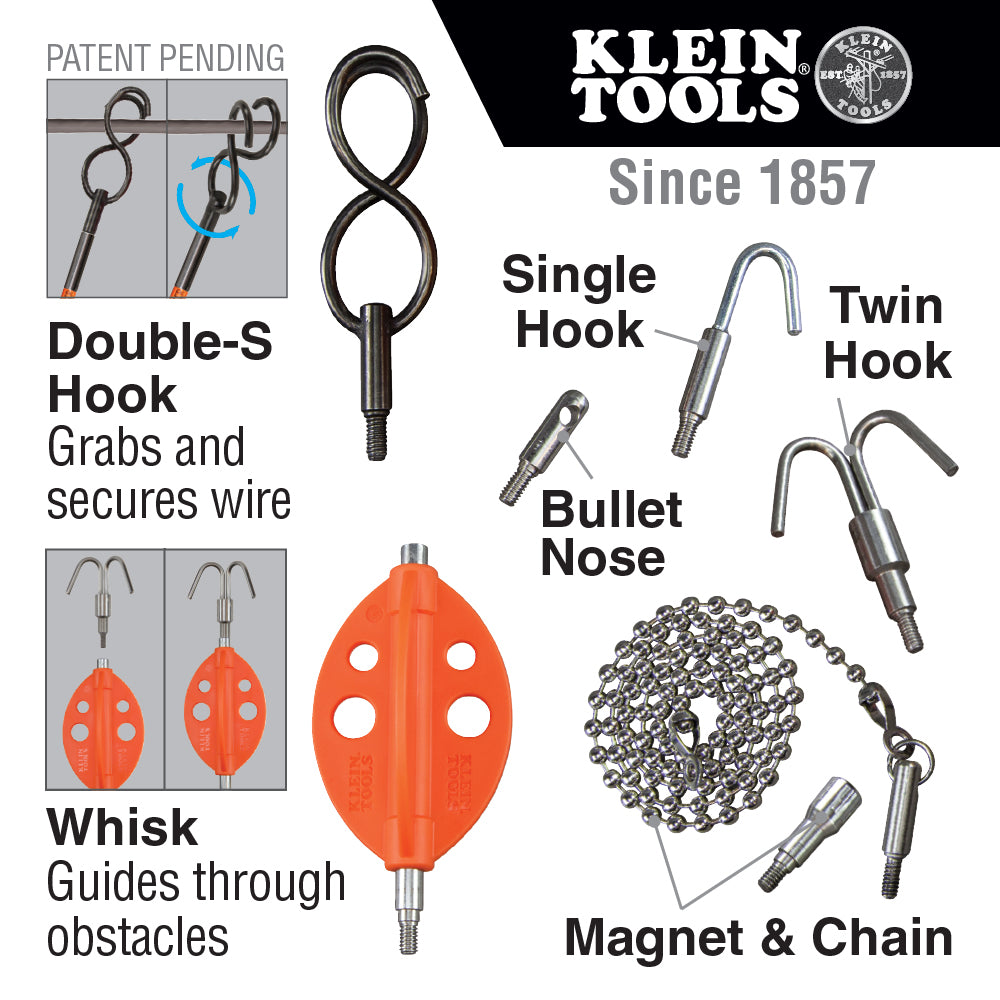 Klein 56511 Fish Rod Attachment Set, 7-Piece - 2