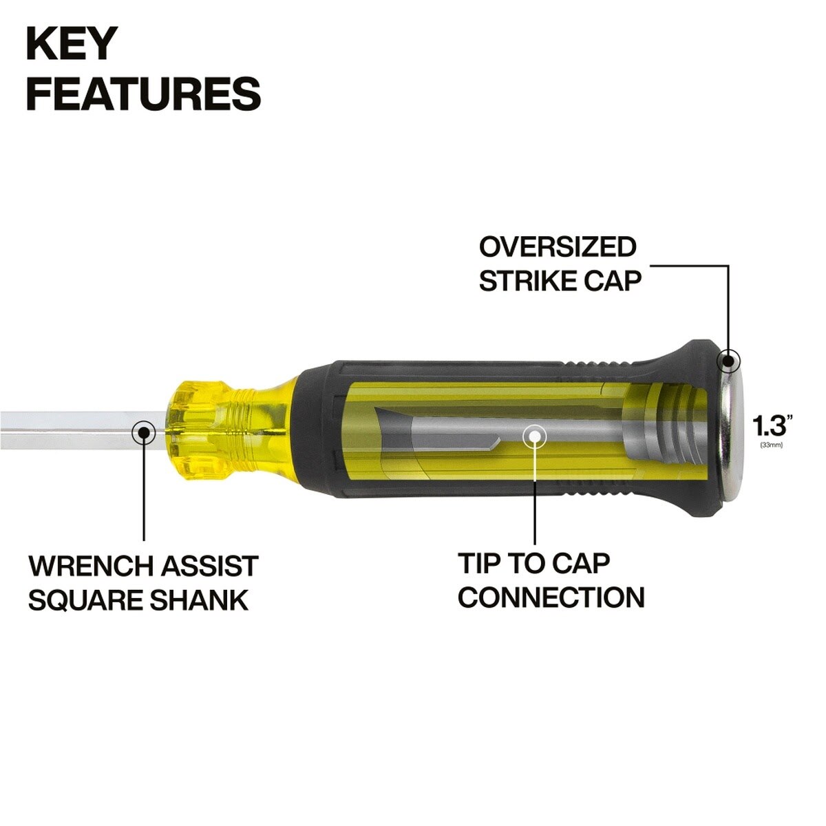 Klein 6007DD 5/16 Inch Keystone Demolition Driver - 2
