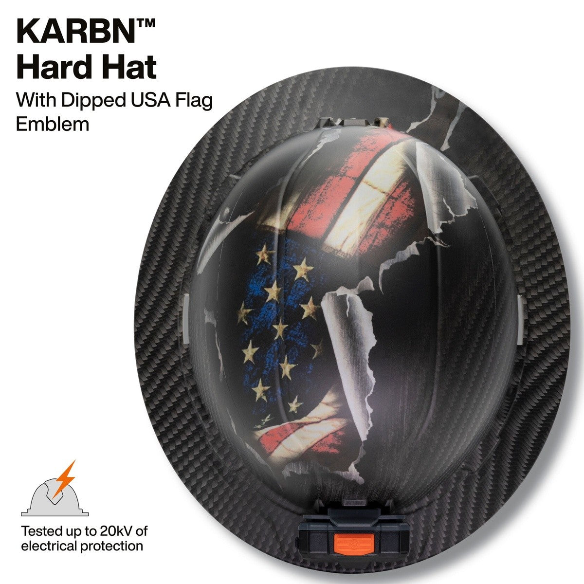 Klein 60346FS Non-Vented Full Brim Class E Hard Hat with Rechargeable Headlamp - 2