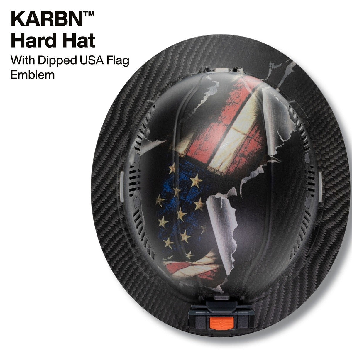 Klein 60347FS Freedom Series KARBN Pattern Vented Full Brim Class C Hard Hat with Rechargeable Headlamp - 3