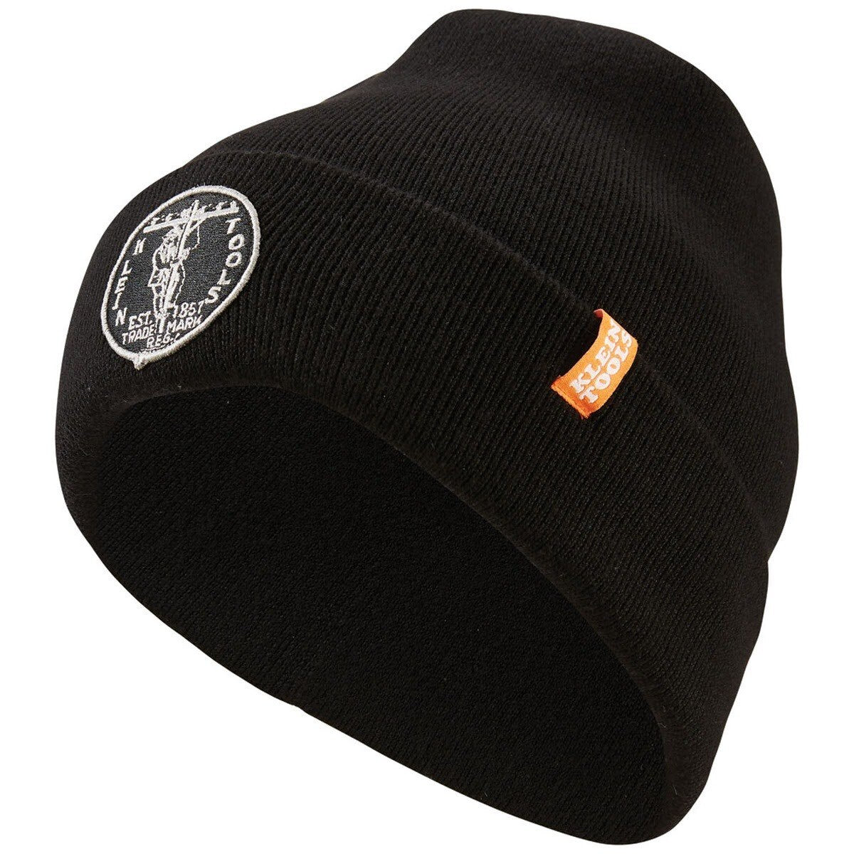 Klein 60388 Heavy Knit Hat, Black, Vintage Patch Logo (One Size Fits Most) - 3