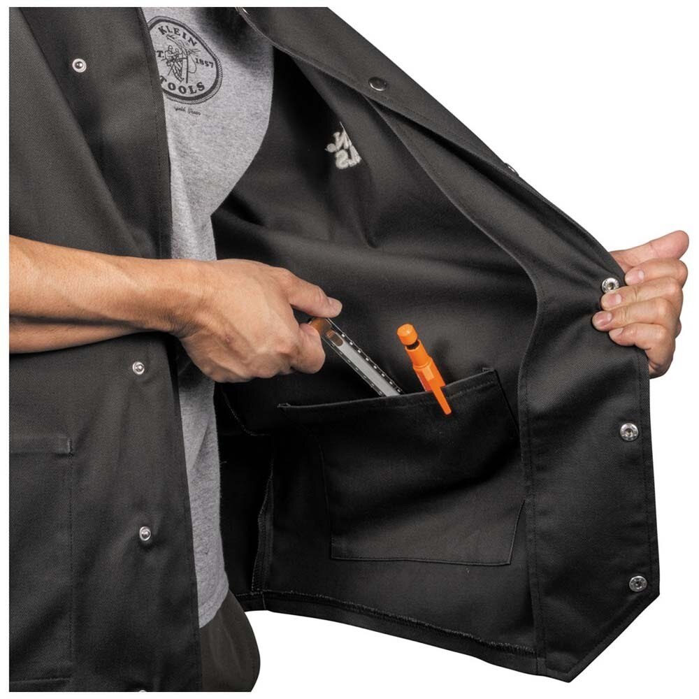 Klein 60788 Flame-Resistant Welding Jacket with Removable Welding Sleeves, Large - 2