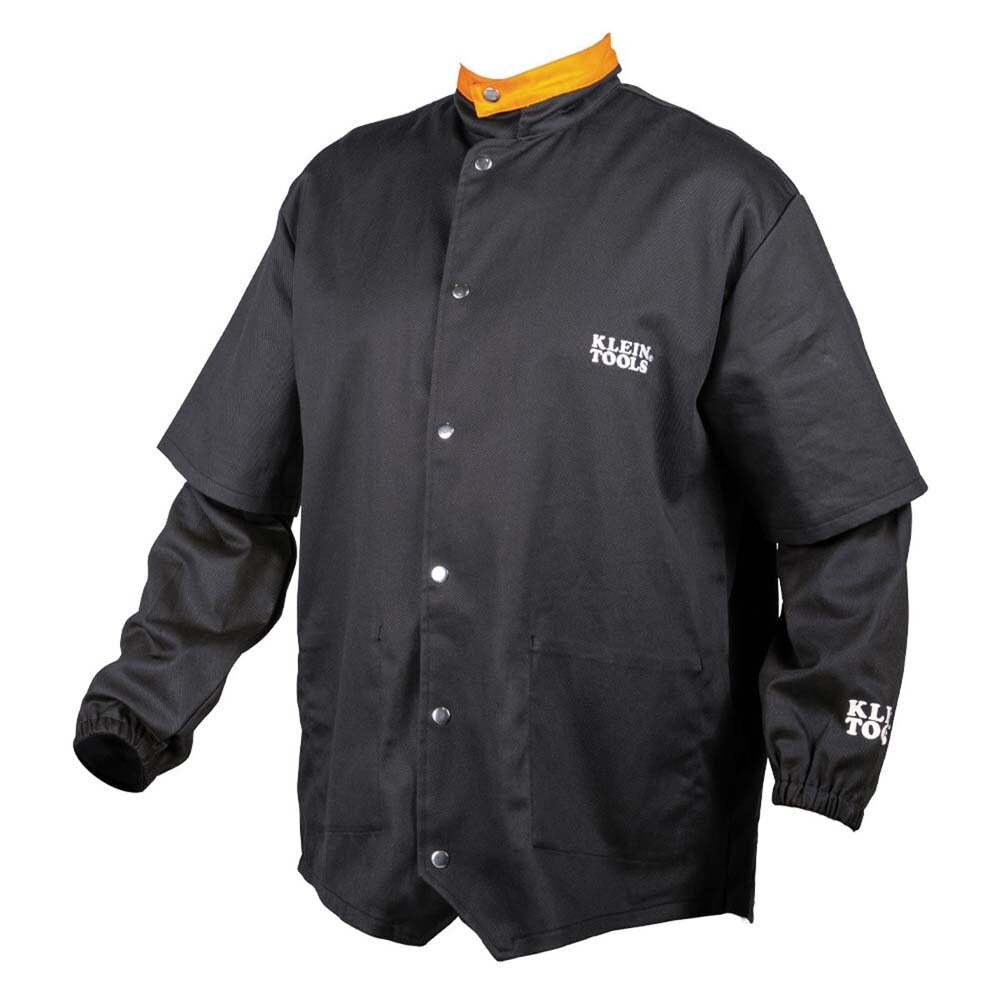 Klein 60789 Flame-Resistant Welding Jacket with Removable Welding Sleeves, XL