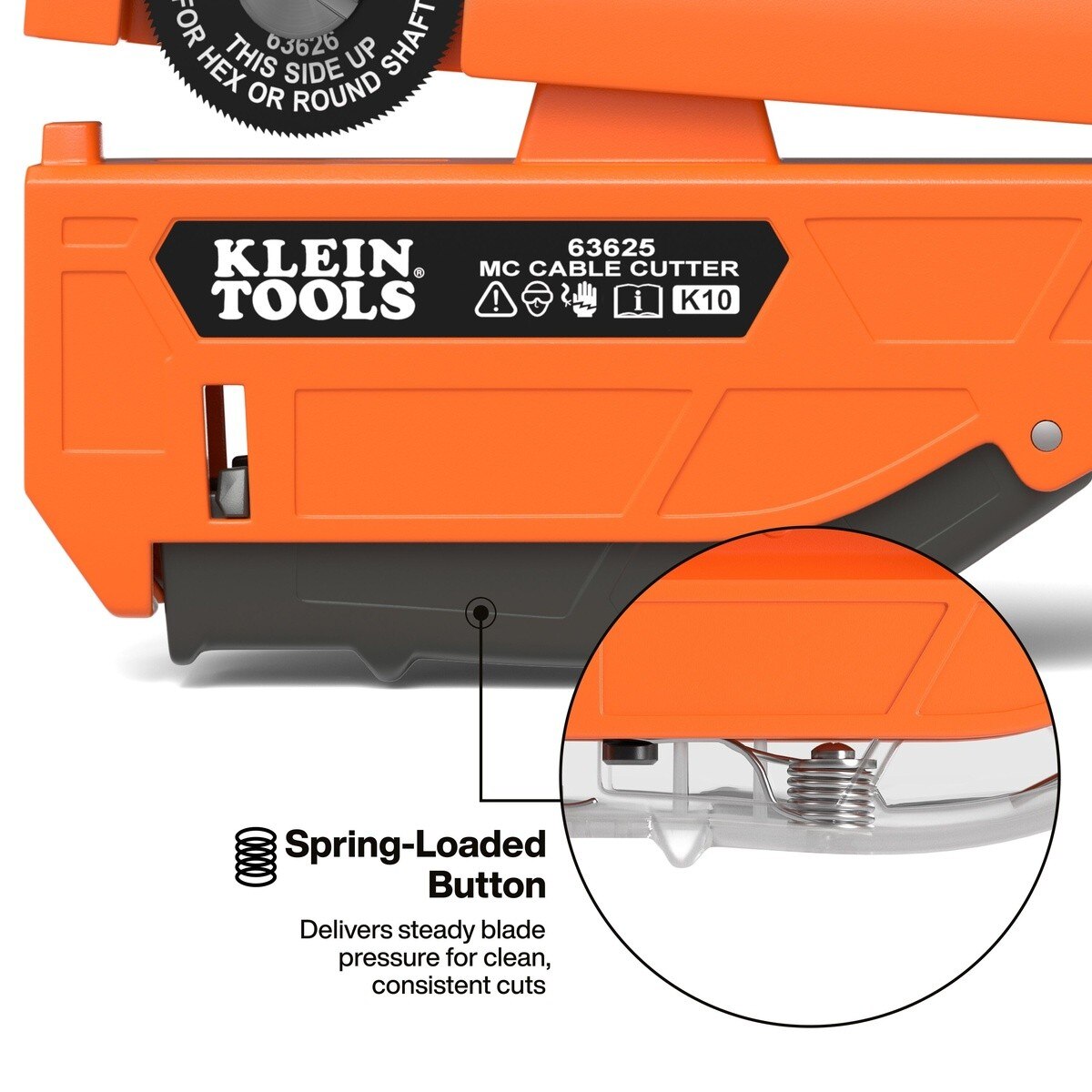 Klein 63625 MC Cable Cutter 3/8 in. Capacity with Blade Storage (1 Pack) - 3