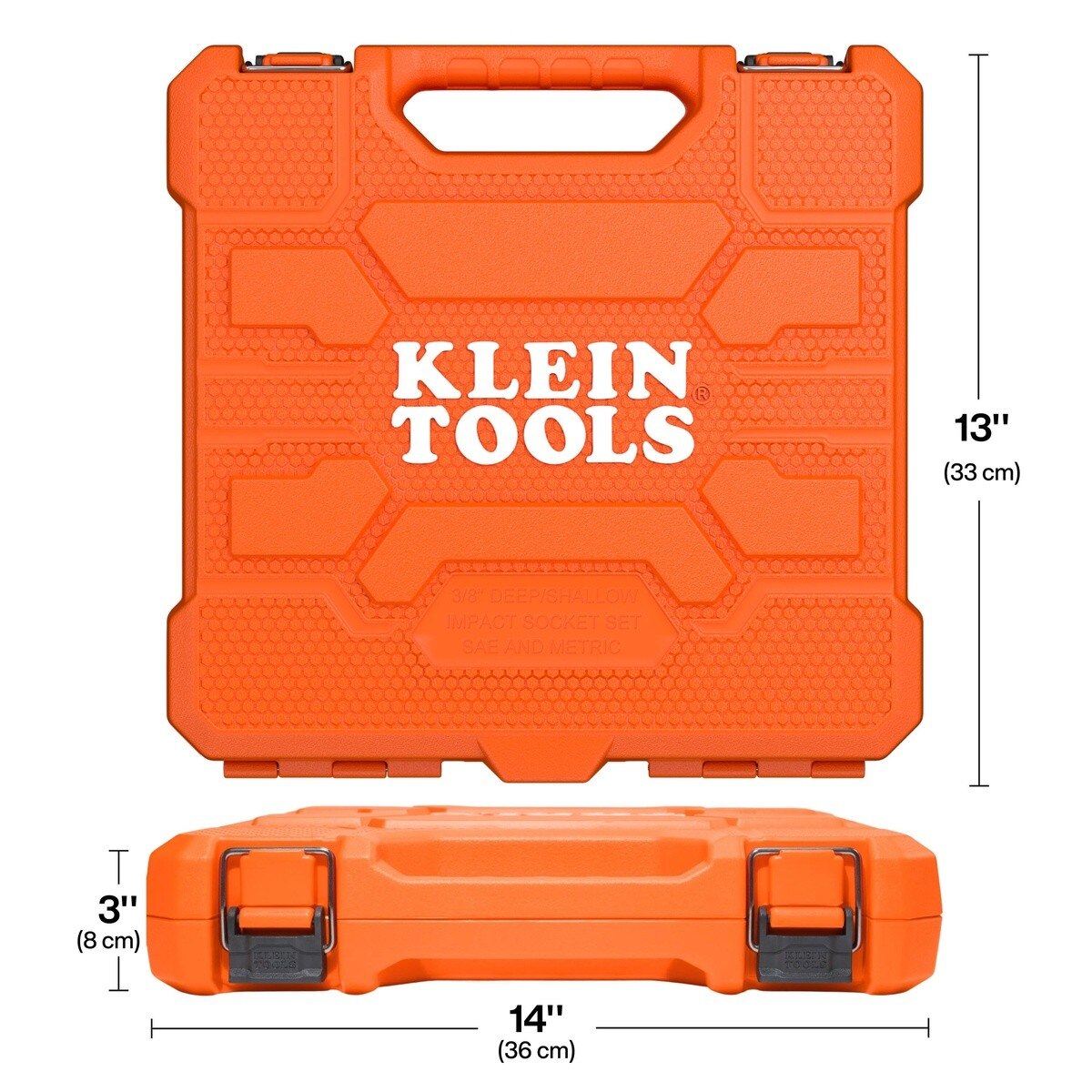 Klein 65148HD 3/8 in. Deep and Shallow Impact Socket Set SAE and Metric with Case (44 Piece Set) - 2