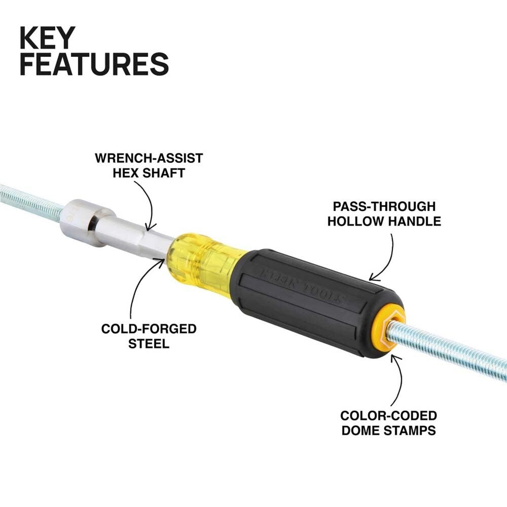 Klein 654516 Color-Coded Hollow-Shaft Heavy-Duty Nut Driver, 5/16-Inch - 2