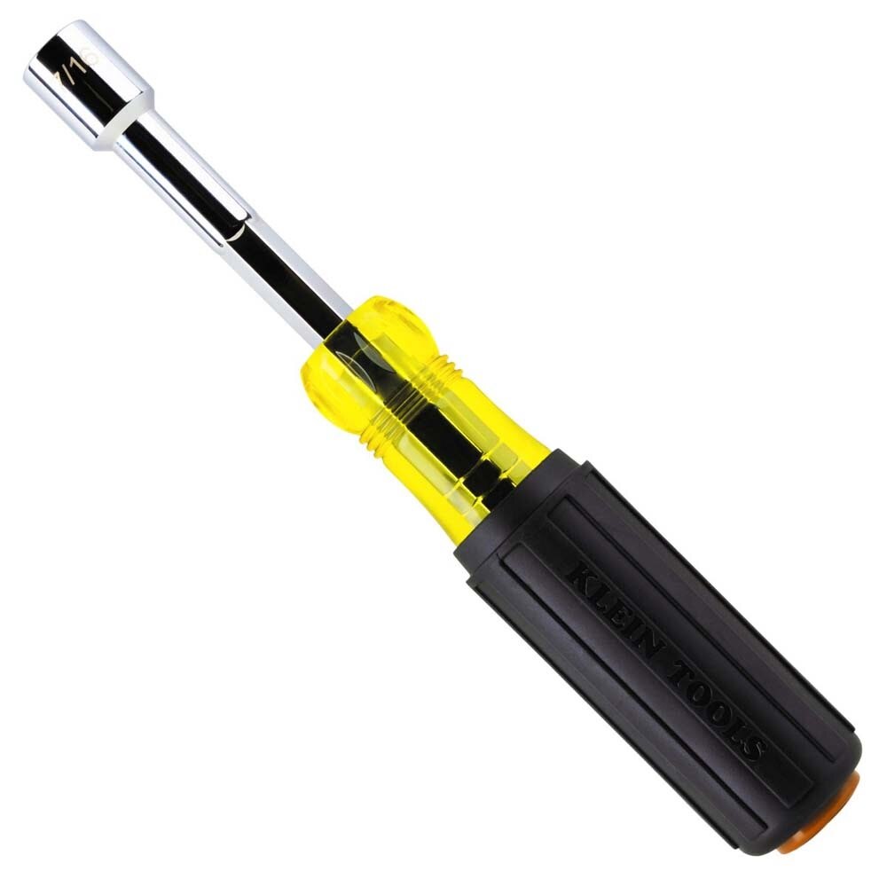 Klein 654716 Color-Coded Hollow-Shaft Heavy-Duty Nut Driver, 7/16-Inch
