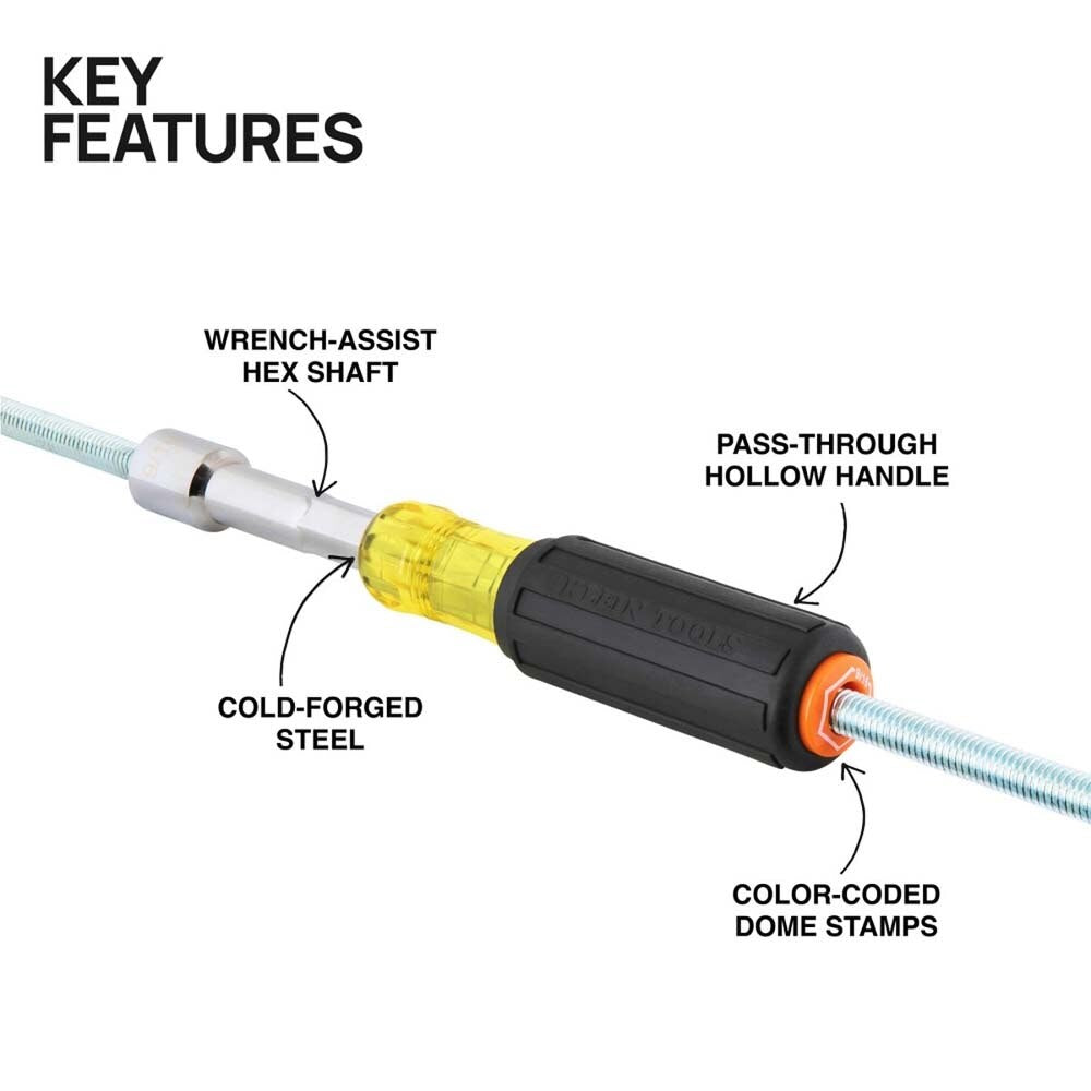 Klein 654916 Color-Coded Hollow-Shaft Heavy-Duty Nut Driver, 9/16-Inch - 2