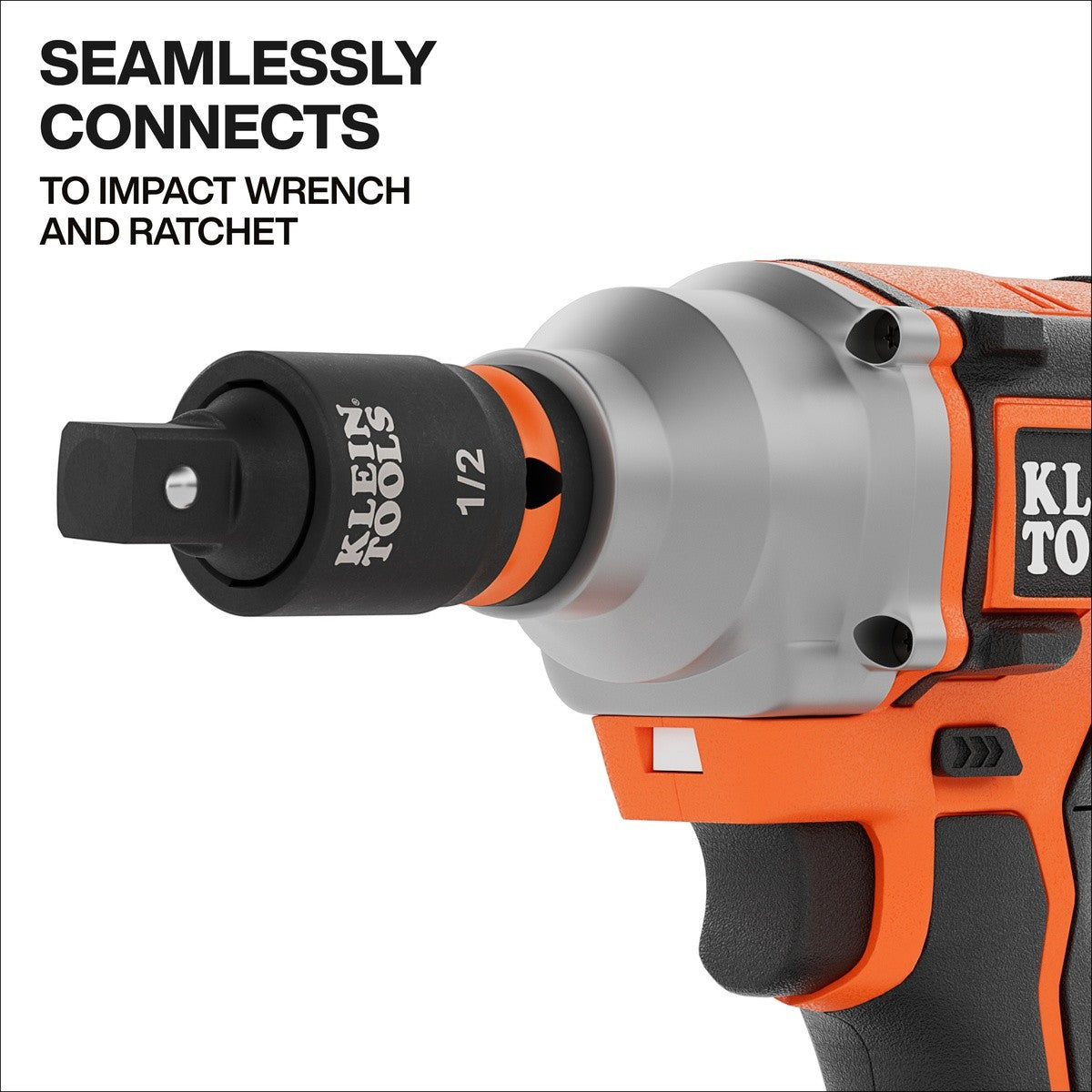 Klein 65842SW Swivel Impact Wrench Adapter Set 3/8 in. and 1/2 in. Drive for Angled Socket Access (2 Piece) - 4