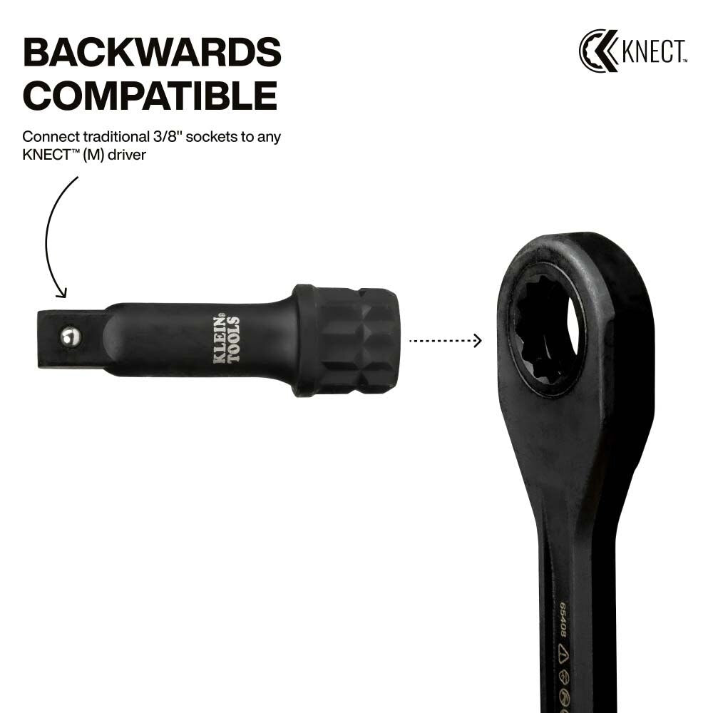 Klein 65KADPM KNECT (M) Impact Socket Adapter Set for Versatile Driving Situations - 4