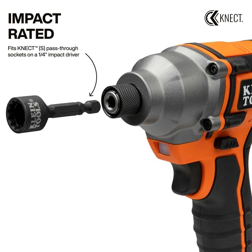 Klein 65KADPS KNECT (S) Impact Socket Adapter Set for Fasteners and Impact Driver - 3