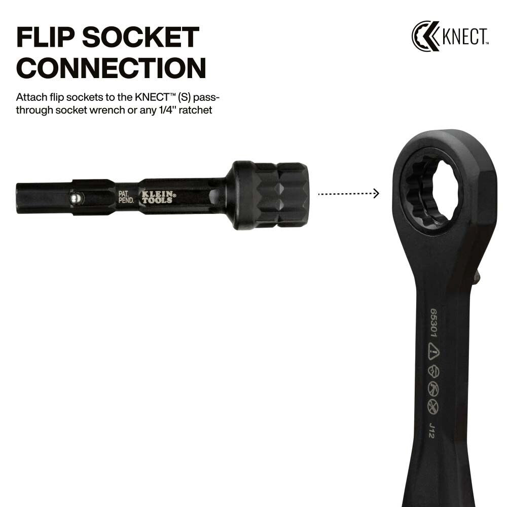 Klein 65KADPS KNECT (S) Impact Socket Adapter Set for Fasteners and Impact Driver - 5