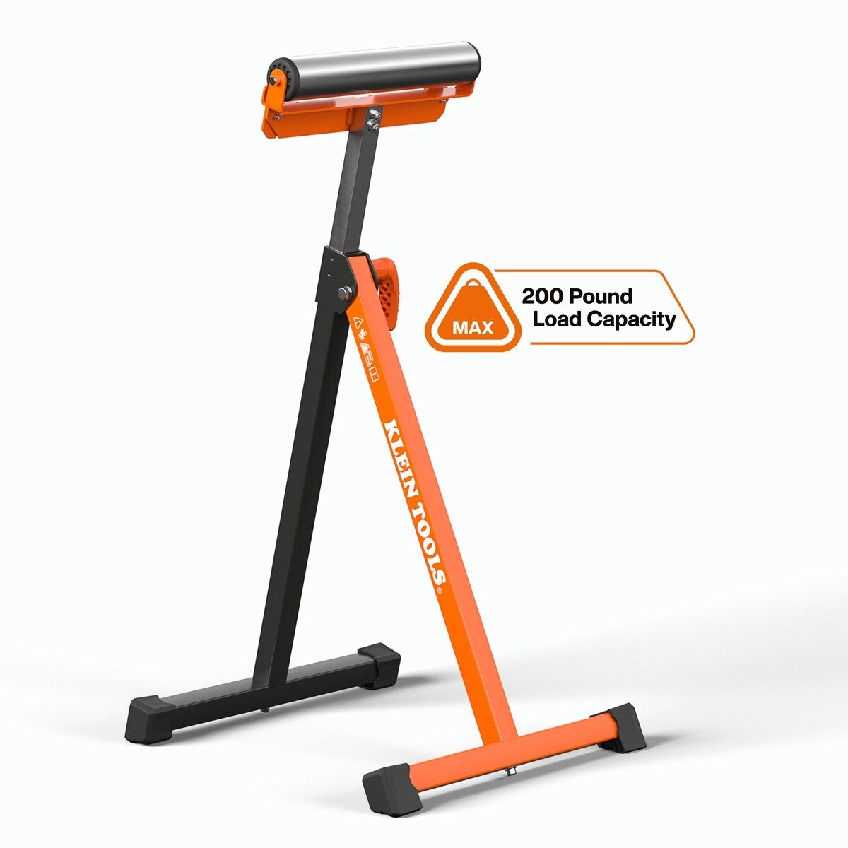 Klein 66013 27.5 to 43" Adjustable Height Roller Stand with Guide Wings and 200 lb Capacity - 2