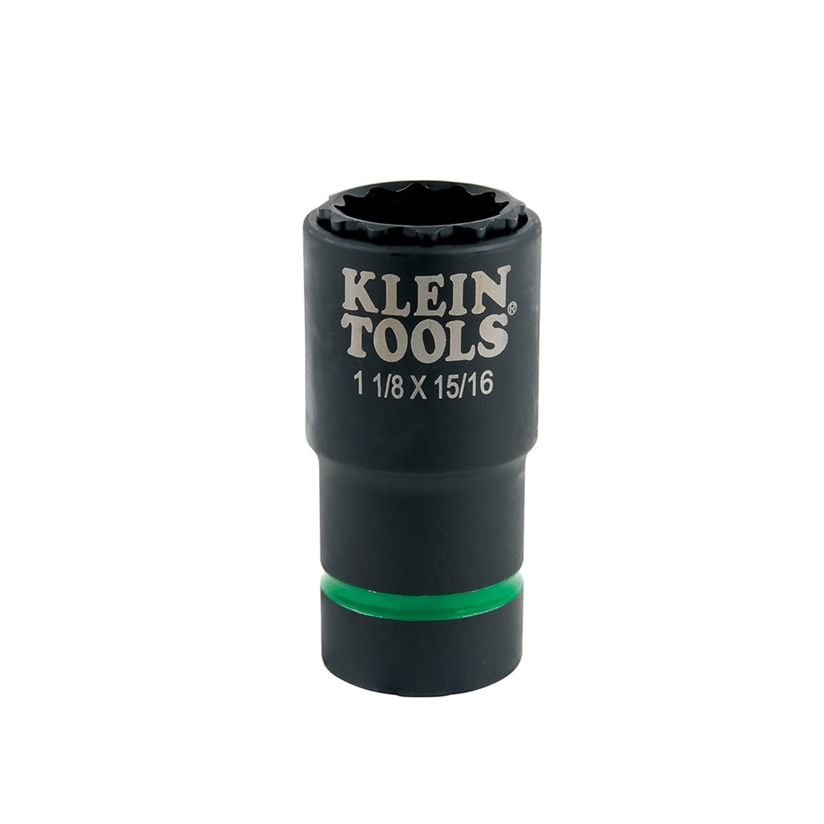 Klein 66016 2-in-1 Impact Socket, 12-Point, 1-1/8 and 15/16-Inch