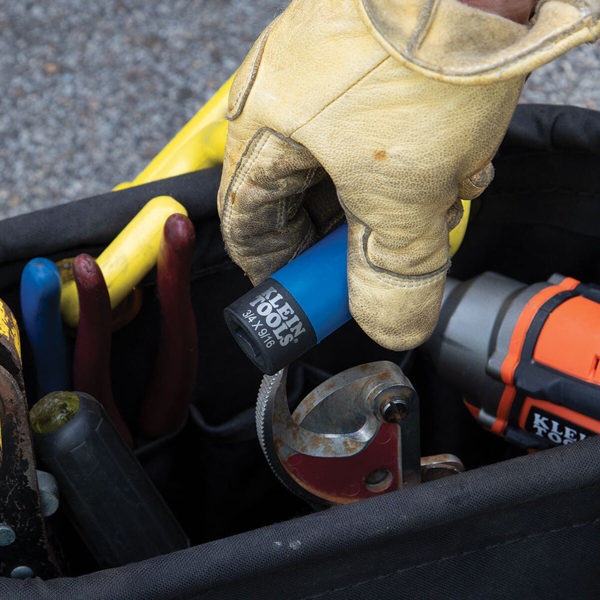 Klein 66030 2-in-1 Coated Impact Socket, 12-Point, 3/4 and 9/16-Inch (Each) - 8