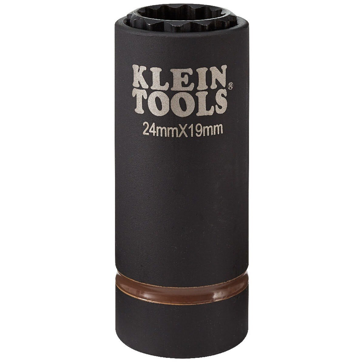 Klein 66052E 2-in-1 Metric 12-Point Impact Socket, 24 x 19 mm, 1/2 in. Drive