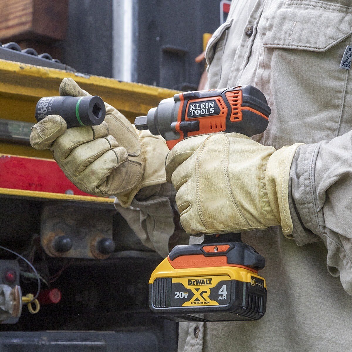 Klein 66066 2-in-1 6-Point Impact Socket, 1-1/8 in. x 15/16 in., 1/2 in. Drive - 6