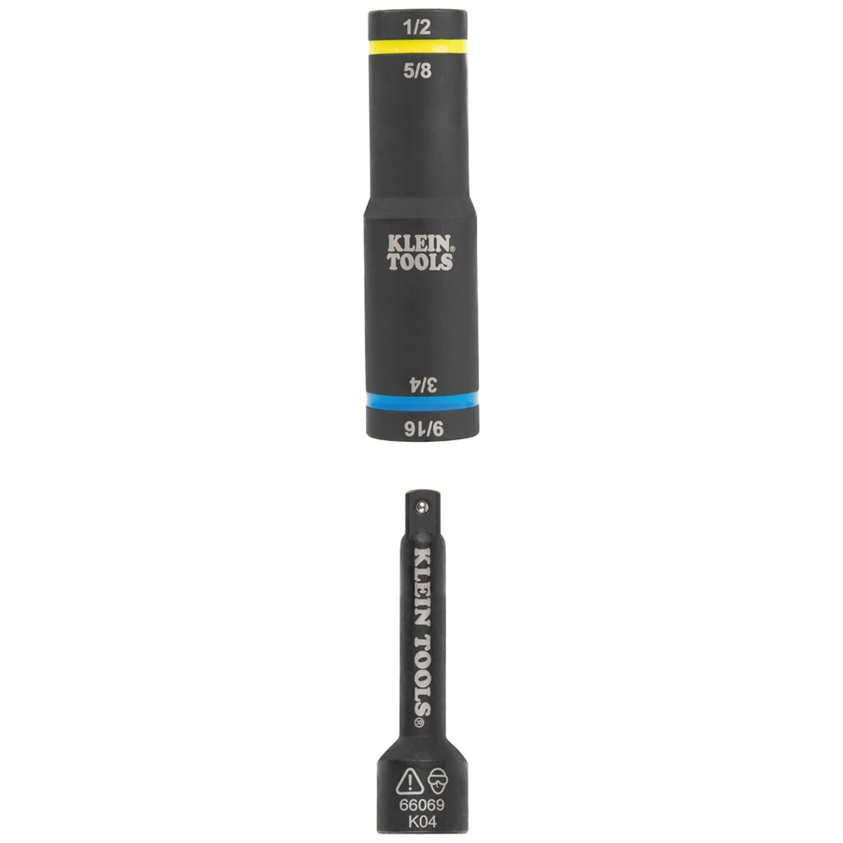 Klein 66069 Flip Quad Socket Adapter, 1/2 to 3/8 Inch - 4