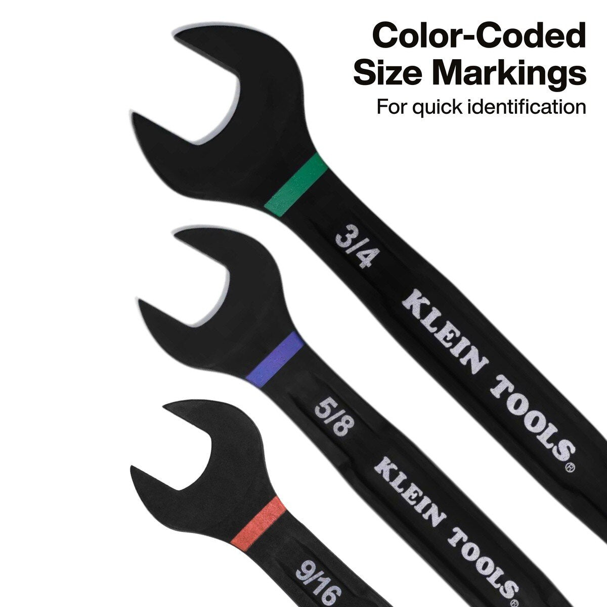 Klein 69508 SAE Ratcheting Combination Slide-Lock Wrench Set 5/16 in. to 3/4 in. with Roll Pouch (8 Piece) - 4
