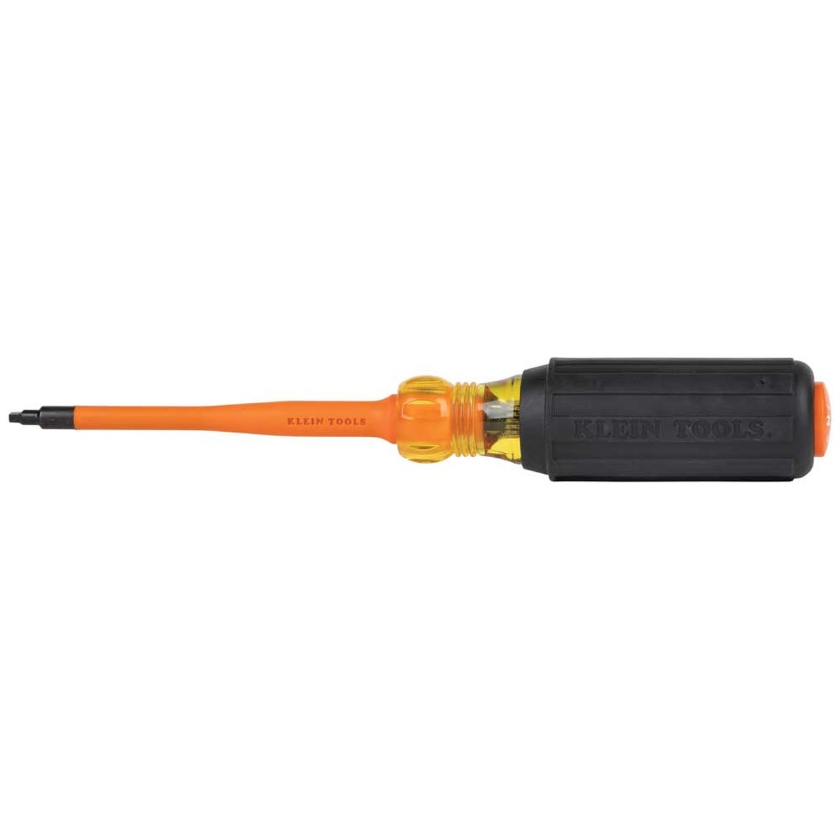 Klein 6984INS Slim-Tip 1000V Insulated #1 Square Screwdriver, 4-Inch Round Shank