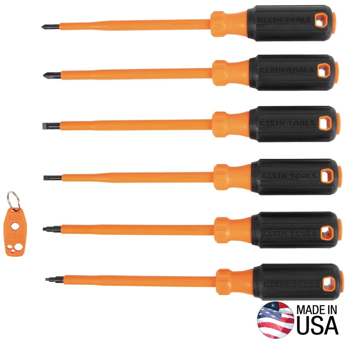Klein 85077INSR Insulated Screwdriver Set with Magnetizer (7 Piece)