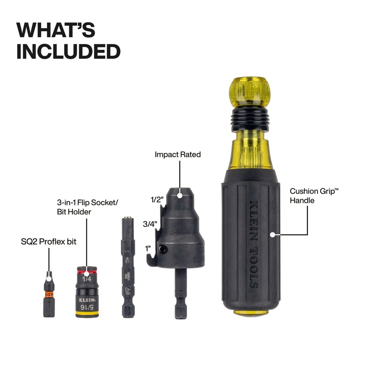 Klein 85191HD Impact-Rated Flip Socket Conduit Reamer Driver - 2