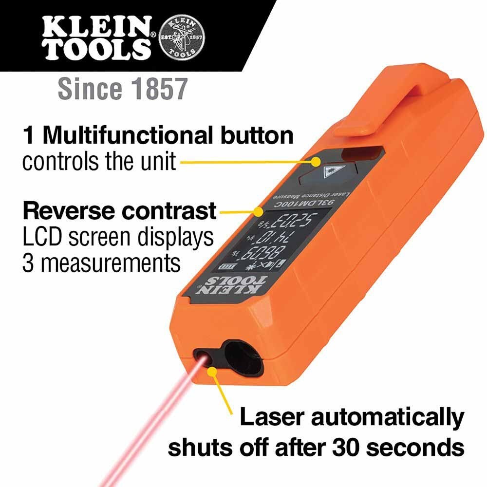 Klein 93LDM100C Compact Laser Distance Measure - 4