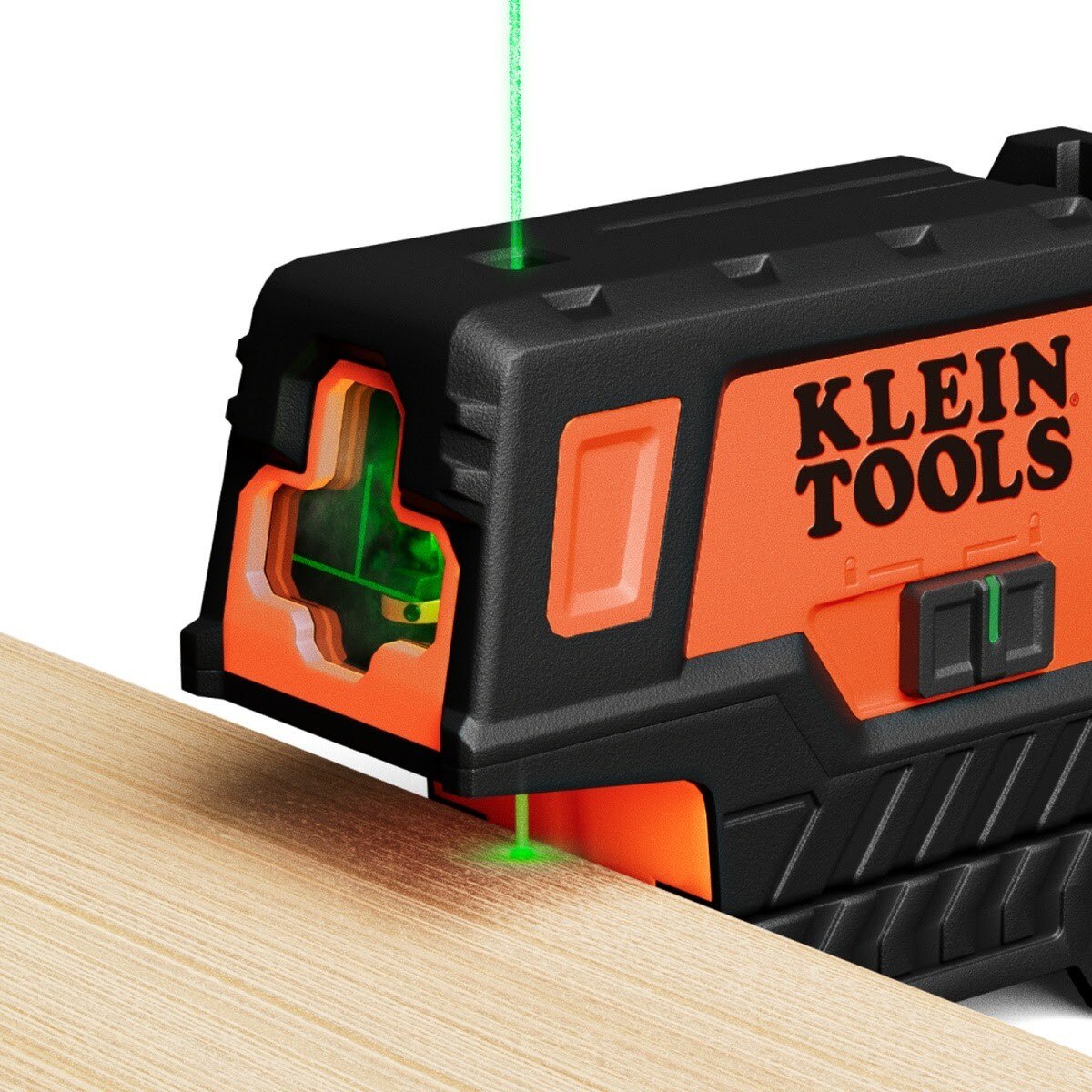Klein 93MCLPG Compact Green Cross-Line Laser Level with Plumb Spot - 6