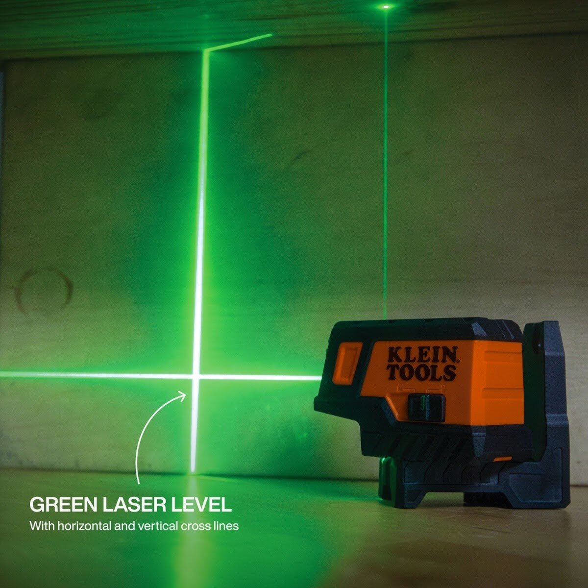 Klein 93MCLPG Compact Green Cross-Line Laser Level with Plumb Spot - 8