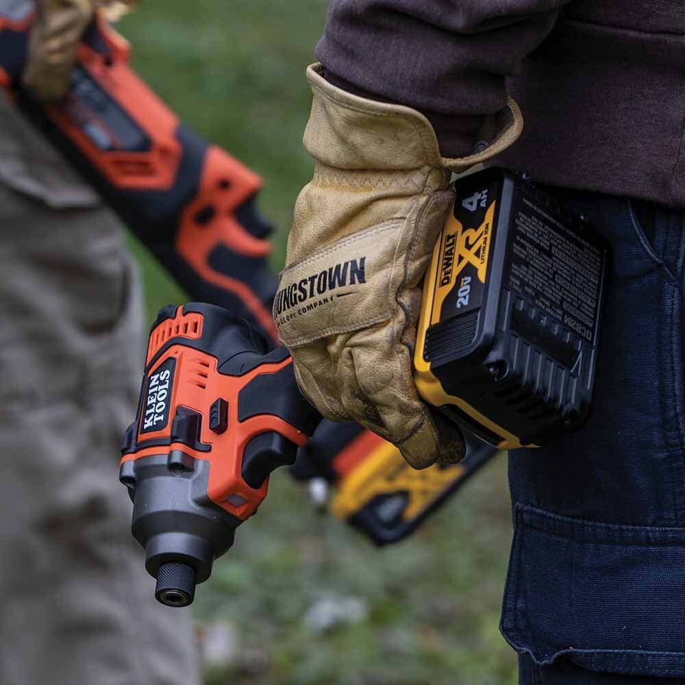 Klein BAT20CD1 Battery-Operated Compact Impact Driver, 1/4-Inch Hex Drive, Full Kit - 4